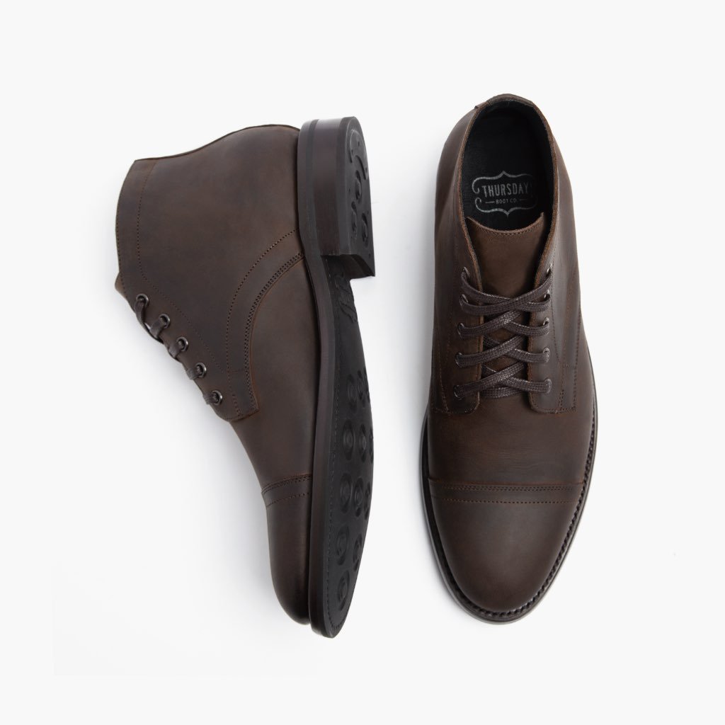 Thursday Boots Cadet Bőr Chukka Csizma Férfi Kávé | HU75HAP