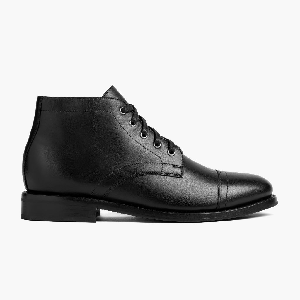 Thursday Boots Cadet Bőr Chukka Csizma Férfi Fekete | HU77FDN