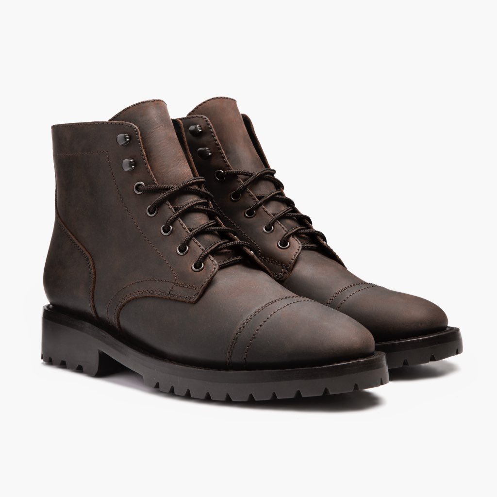 Thursday Boots Captain Bőr Csizma Férfi Kávé | HU390DFM52