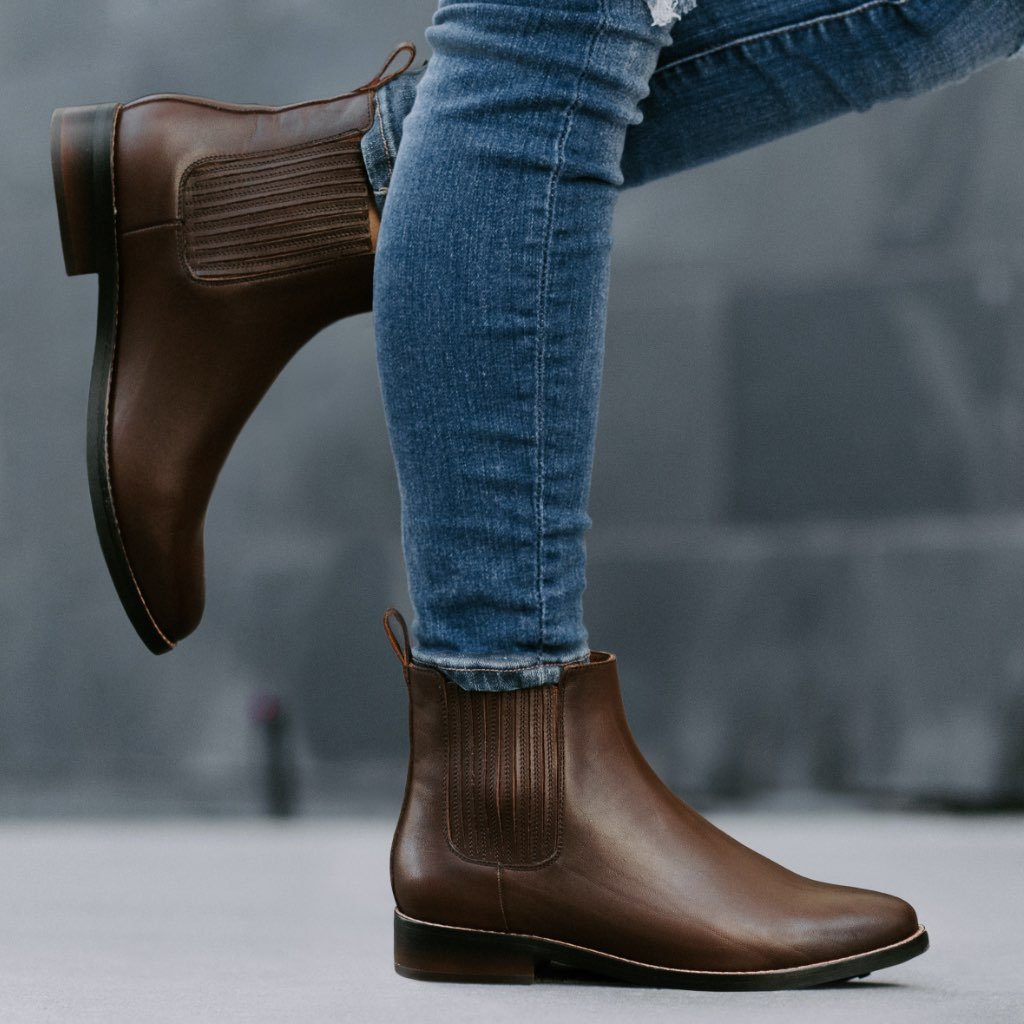 Thursday Boots Dreamer Bőr Chelsea Csizma Női Csokoládé | HU22JPQ