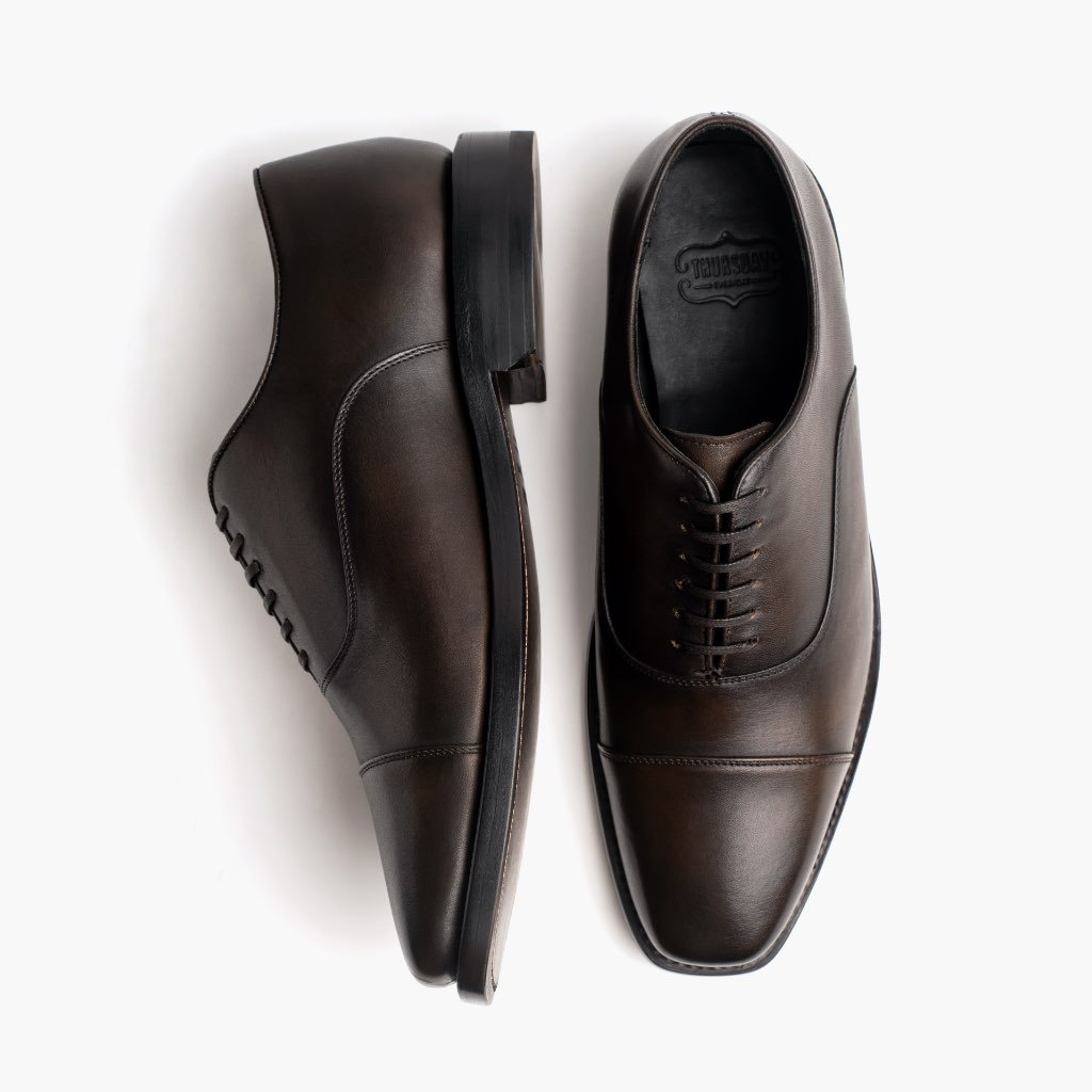 Thursday Boots Executive Bőr Classic Ruha Cipő Férfi Kávé | HU351MQZ