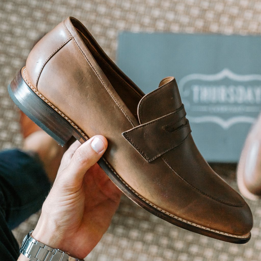 Thursday Boots Lincoln Bőr Vitorlás Cipő Férfi Barna | HU360JPQ