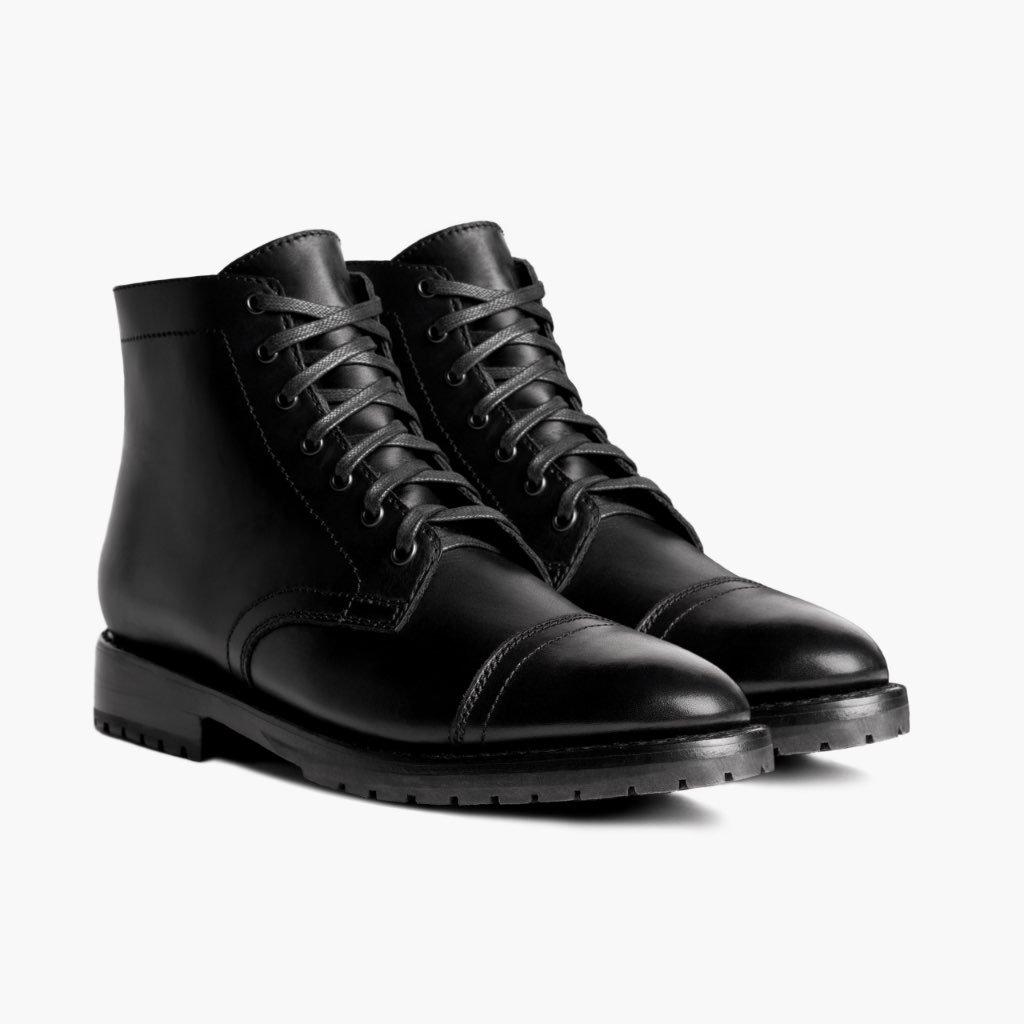 Thursday Boots Major Bőr Csizma Férfi Fekete | HU390DFM14