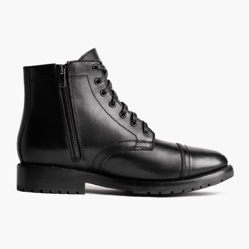 Thursday Boots Major Bőr Csizma Férfi Fekete | HU390DFM14