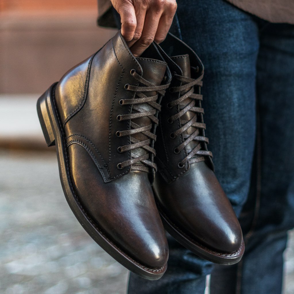 Thursday Boots President Bőr Classic Fűzős Csizma Férfi Kávé | HU401WNB