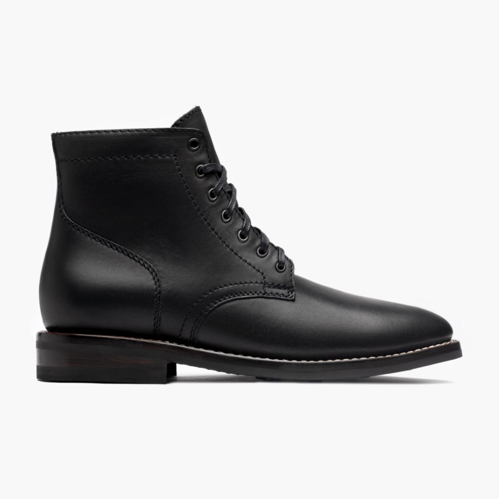 Thursday Boots President Bőr Fűzős Csizma Férfi Fekete | HU403MQZ