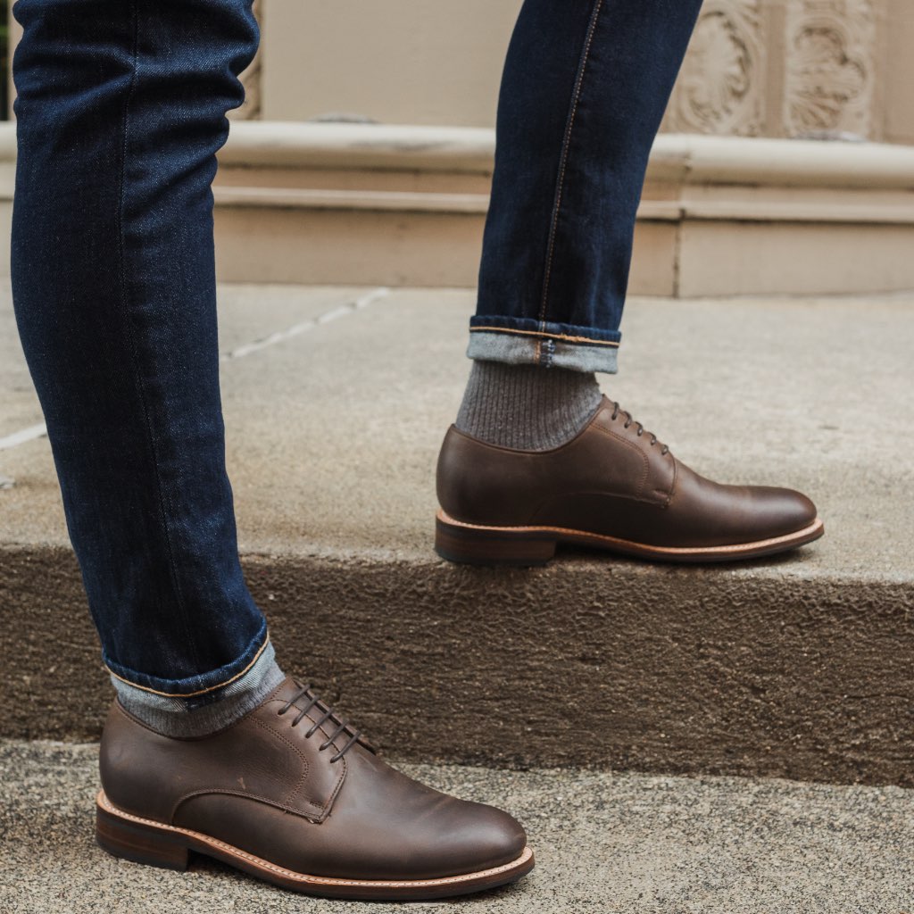 Thursday Boots Statesman Bőr Ruha Cipő Férfi Kávé | HU340AHK