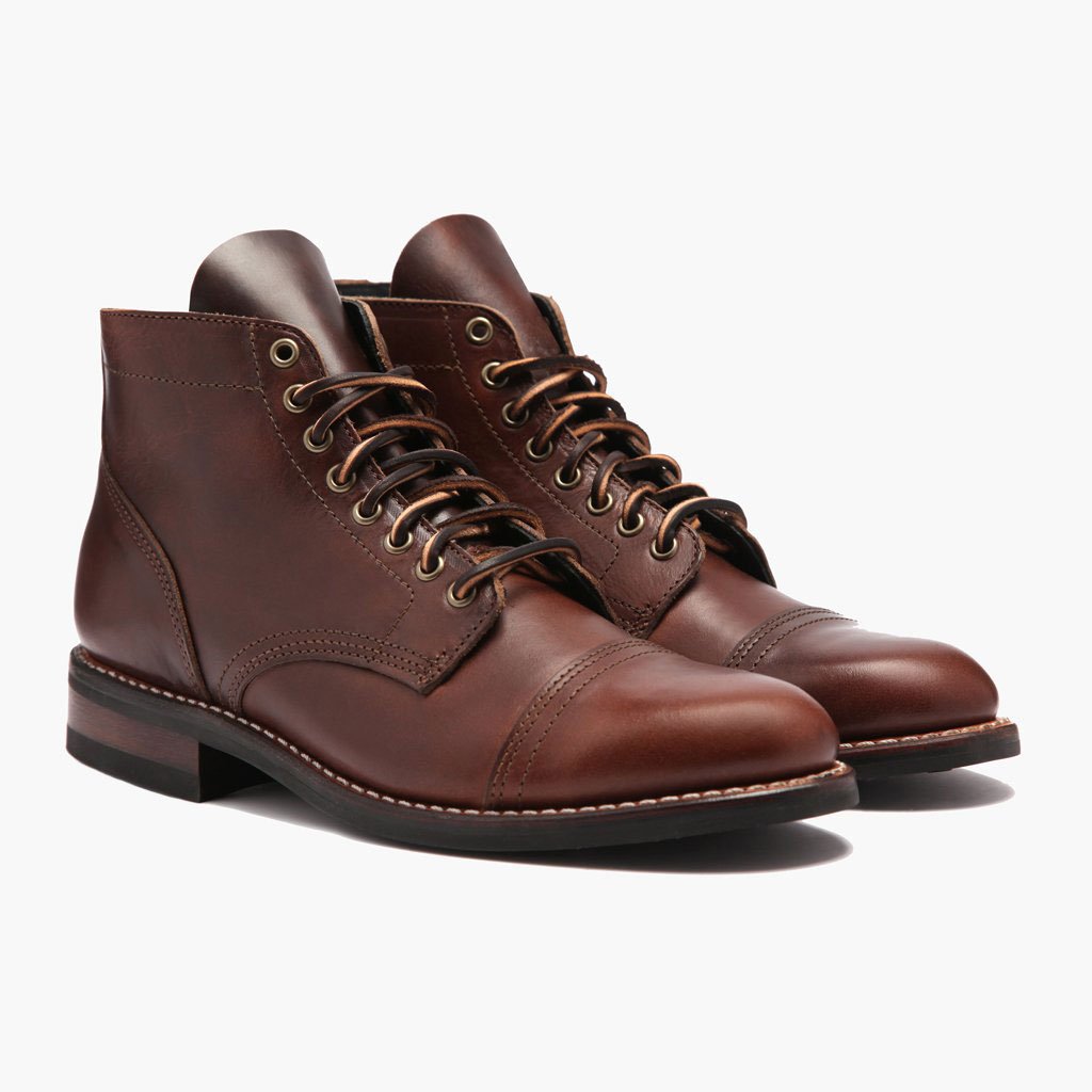 Thursday Boots Vanguard Bőr Fűzős Csizma Férfi Bordó | HU390DFM58