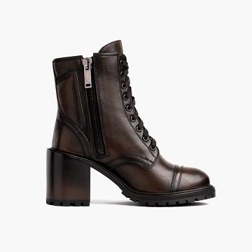 Thursday Boots Boots Rebel Bőr Magassarkú Női Barna | HU18XYU