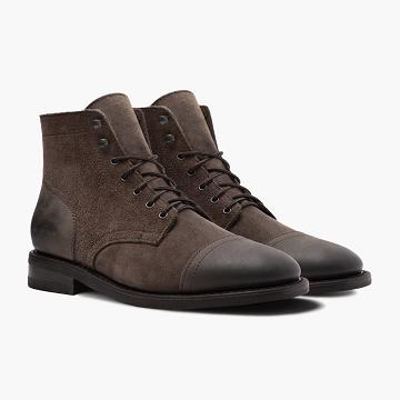 Thursday Boots Captain Bőr Classic Rugged & Resilient Csizma Férfi Olivazöld | HU390DFM48