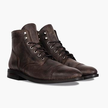 Thursday Boots Captain Bőr Classic Rugged & Resilient Csizma Férfi Bordó | HU390DFM5