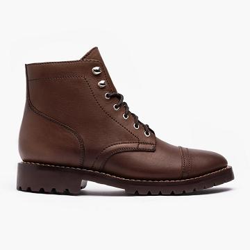 Thursday Boots Captain Bőr Csizma Férfi Whiskey | HU390DFM51