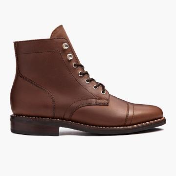 Thursday Boots Captain Bőr Fűzős Csizma Női Barna | HU185PJJ