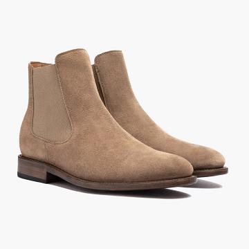 Thursday Boots Cavalier Velúr Chelsea Csizma Férfi Khaki | HU97ZUT