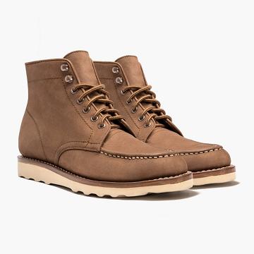 Thursday Boots Diplomat Nubuck Fűzős Csizma Férfi Barna | HU416DFM