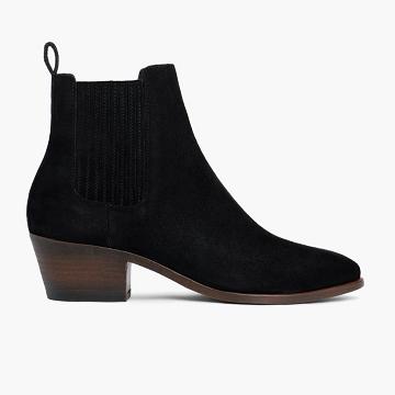 Thursday Boots Dreamer Velúr Chelsea Csizma Női Fekete | HU226XYU