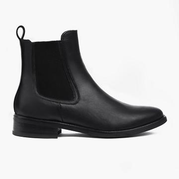 Thursday Boots Duchess Bőr Chelsea Csizma Női Fekete | HU223BEX