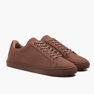 Thursday Boots Premier Low Tops Nubuck Tornacipő Férfi Barna | HU36EBC