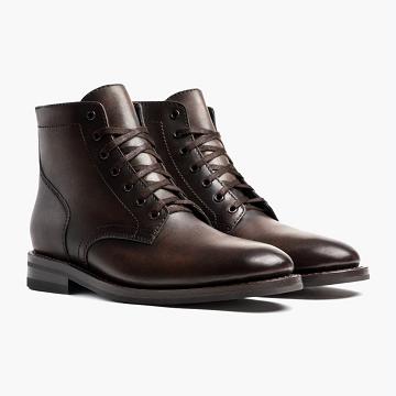 Thursday Boots President Bőr Classic Fűzős Csizma Férfi Kávé | HU401WNB