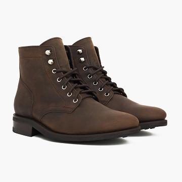 Thursday Boots President Bőr Rugged & Resilient Csizma Férfi Bordó | HU390DFM1