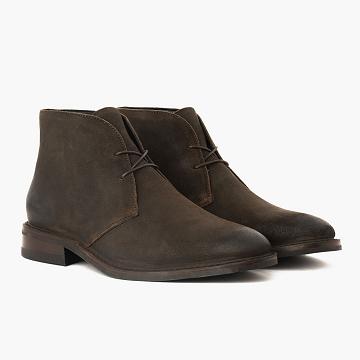 Thursday Boots Scout Velúr Chukka Csizma Férfi Sötétolivazöld | HU63WNB